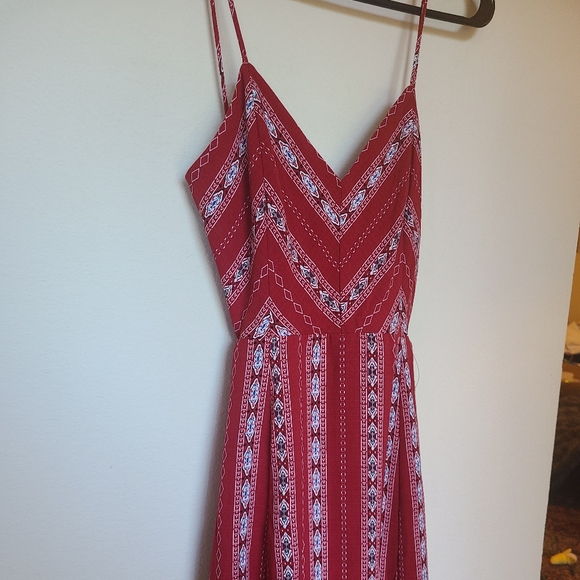 ☆NWT Lulus Calabash Rust Red Print Midi Dress XS☆ - Picture 5 of 8